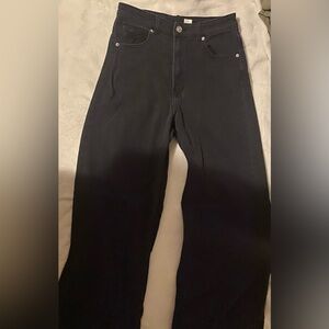 Black straight leg jeans